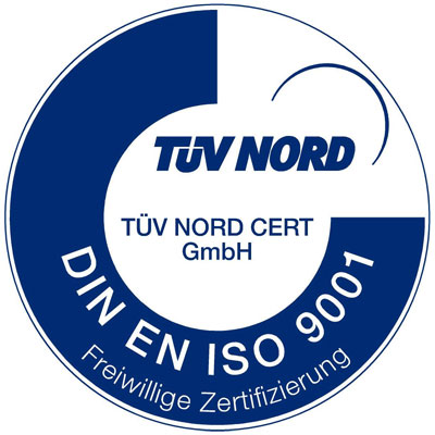 German TÜV Nord CERT DIN EN ISO 9001